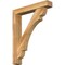 Ekena Millwork Olympic Block Rough Sawn Bracket w/ Offset Brace, Western Red Cedar, 6"W x 34"D x 42"H BKT0604X34X42OLY05RWR - alternate 1